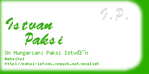 istvan paksi business card